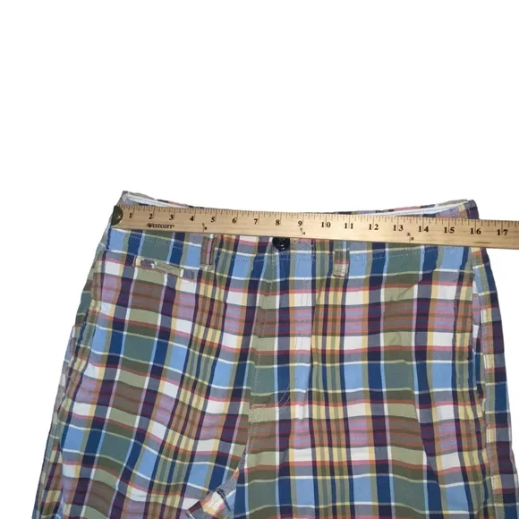 American Eagle Outfitters Plaid Blue Yellow Shorts - Men’s 32 - Picture 2 of 11
